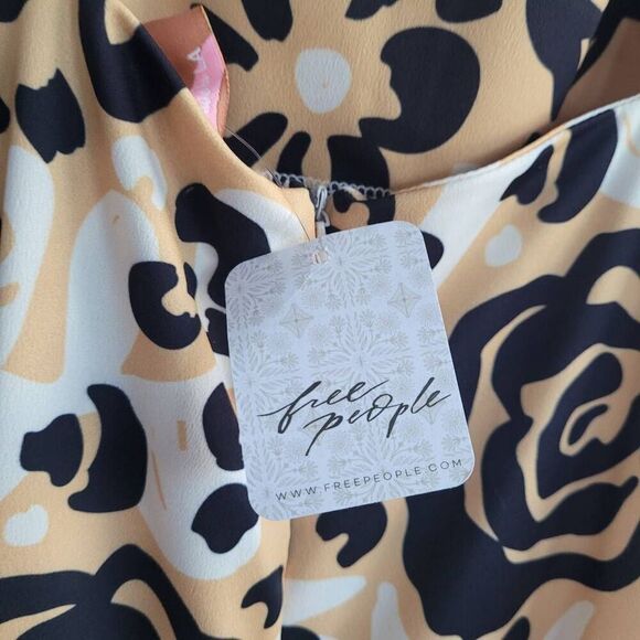 NWT free people yellow floral jumpsuit pant suit pocket boho - Picture 6 of 11